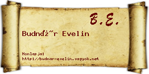 Budnár Evelin névjegykártya