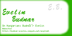 evelin budnar business card